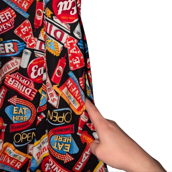 Dollz & Dames Rockabilly Diner Halter Fit & Flare A Line Skater Mini Dress XL - Picture 7 of 8